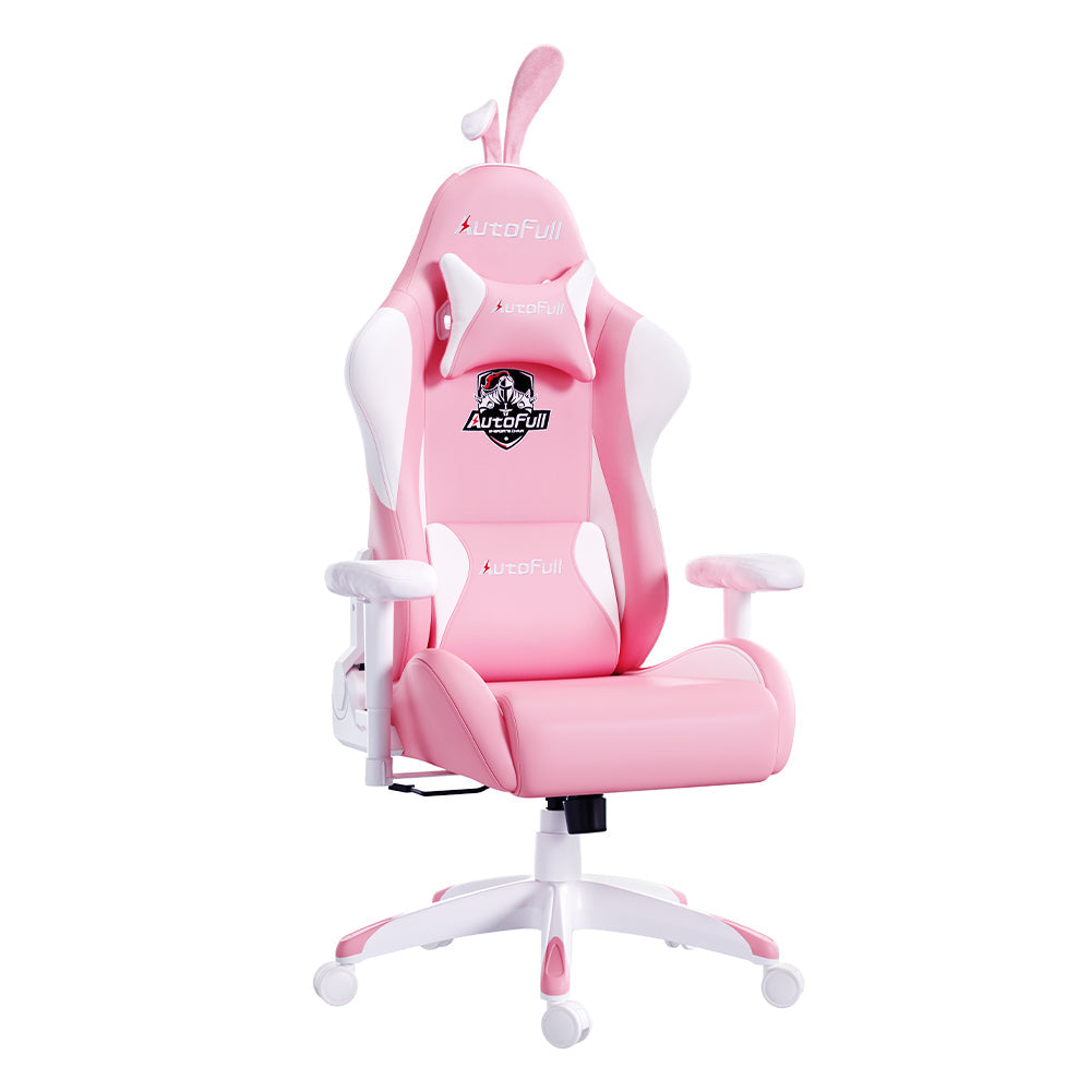 Pink Rocking Gaming Chair AutoFull Pink Bunny Gaming Chair, Pink Gaming Chair with Bunny Ears ...