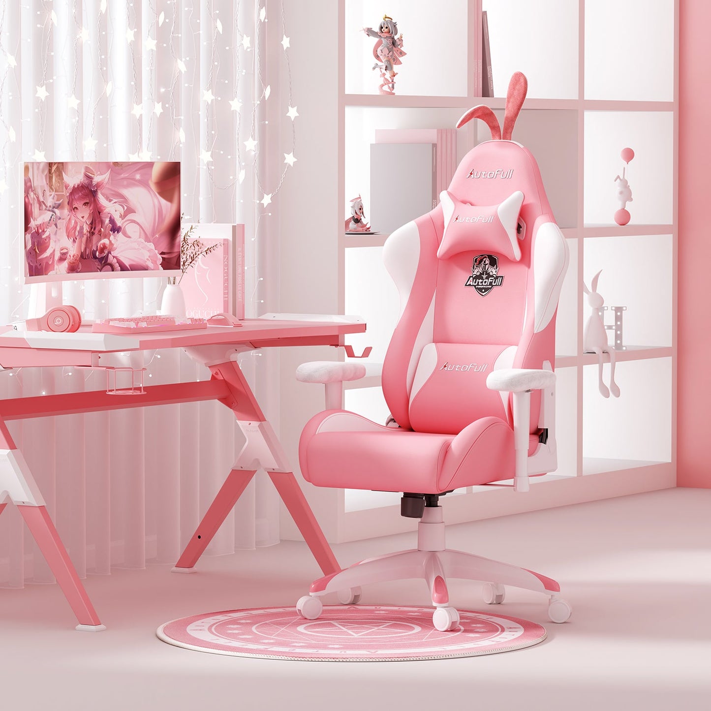 AutoFull C2 Gaming Chair, Pink